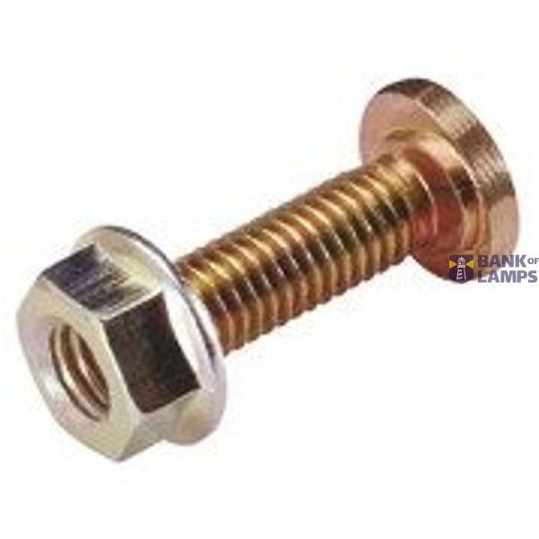 BOLT - WITH FLANGED NUT - M6x14 - FINISHING: BICHRO image 3
