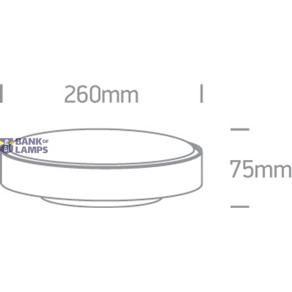 WHITE LED PLAFO 16W WW IP65 230V image 2