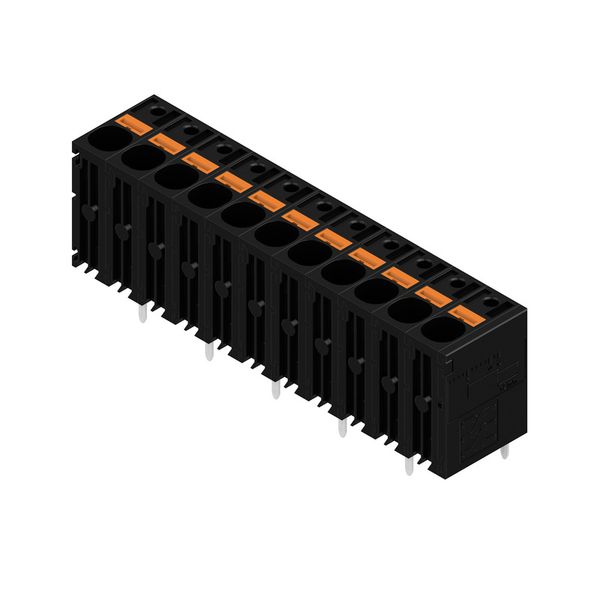 Printed circuit board terminals, 7.50 mm, Number of poles: 11, 180°, Solder pin length (l): 5 mm, tinned, black, PUSH IN without actuator, Clamping range, max. : 6 mm², Box image 4