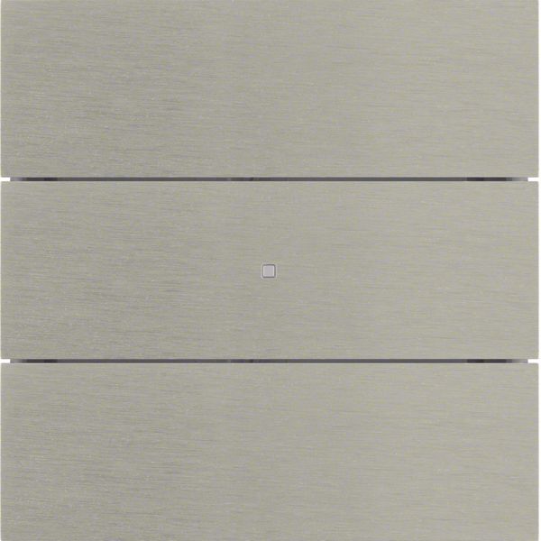B.IQ push-button 3gang comf, KNX - B.IQ, stainless steel, metal brushe image 1