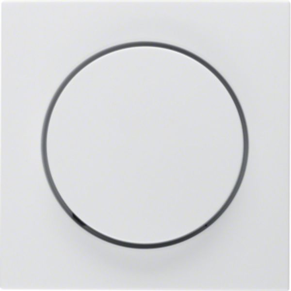 Centre plate Rotary Dimmer polarwhite glossy IP44 image 1