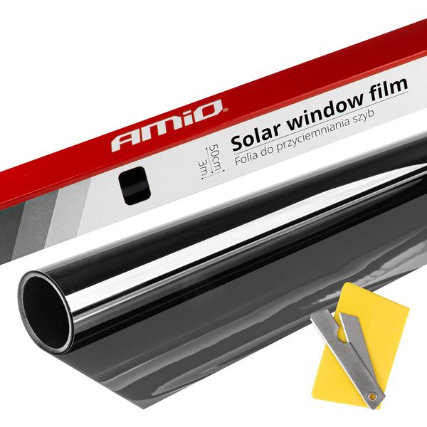 Solar Window Film Black 0,5x3m (30%) AMiO-01651 image 1