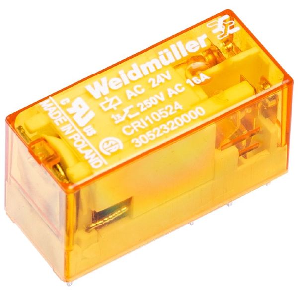 CUBESERIES, Number of contacts: 2,  CO contact AgNi, Rated control voltage: 24 V DC +10 % / -20 %, Continuous current: 8 A, Screw connection, Test button available: No image 8