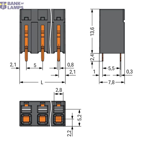 THR PCB terminal block push-button 1.5 mm² black image 2
