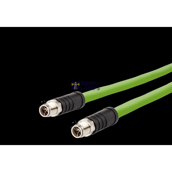 M12 Industrial Ethernet cable, X-coded, 2.0 m, M12 plug straight - M12 image 1