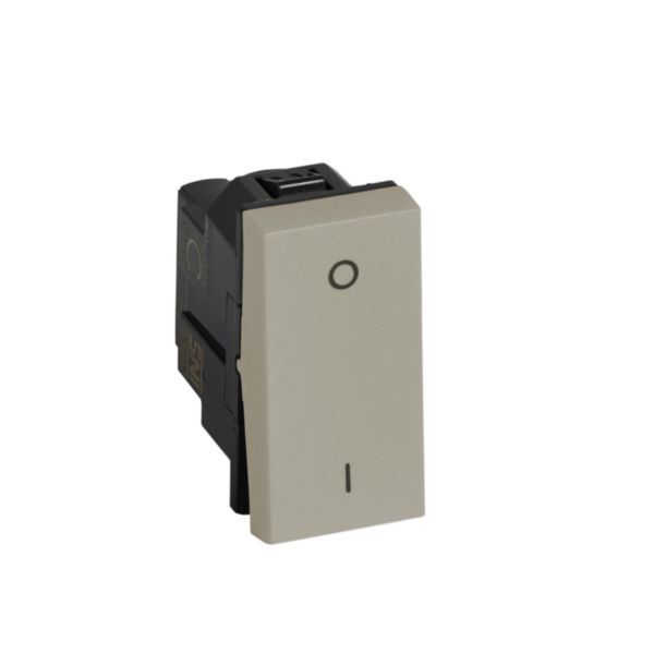 Arteor 1 Way 20AX Double Pole Switch 1 Module Square Champagne image 1