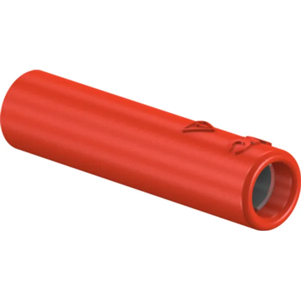 4 mm screw-on adapter, screw connection, CAT II, red, 23.1035-22 image 1