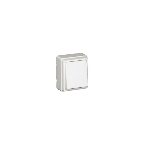 ROCKER PUSH-BUTT SWITCH W/ORIENT LIGHT WHITE image 1