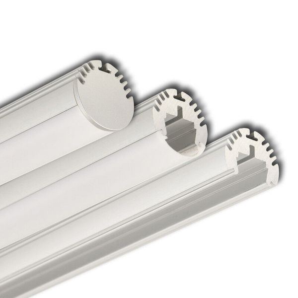 Hanging circular aluminum profile ZP, 23 mm, without diffuser, 2 m image 1