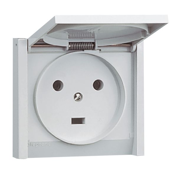 Socket outlet Plexo - IP 44 - 20 A - 2P+E - flush mounting - grey image 1