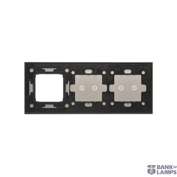 Triple frame, white, gold base image 2
