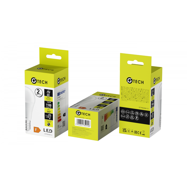 G-TECH LED Bulb E27, A60, 12 W, 1100 lm, 4000K, AC220-240V, 200° image 3