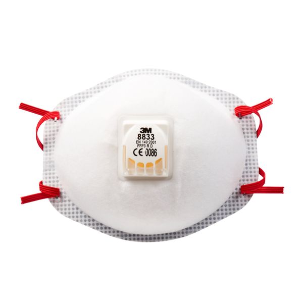 3M™ Particulate Respirator, FFP3, Valved, 8833 image 4