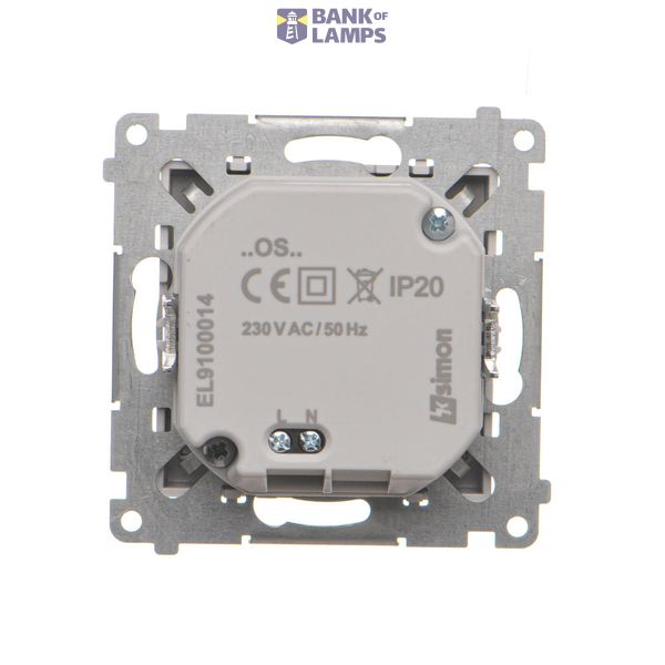 Double socket outlet without earthing, without shutters, (module), Simon 24, IP20, 16A, champagne matt image 2