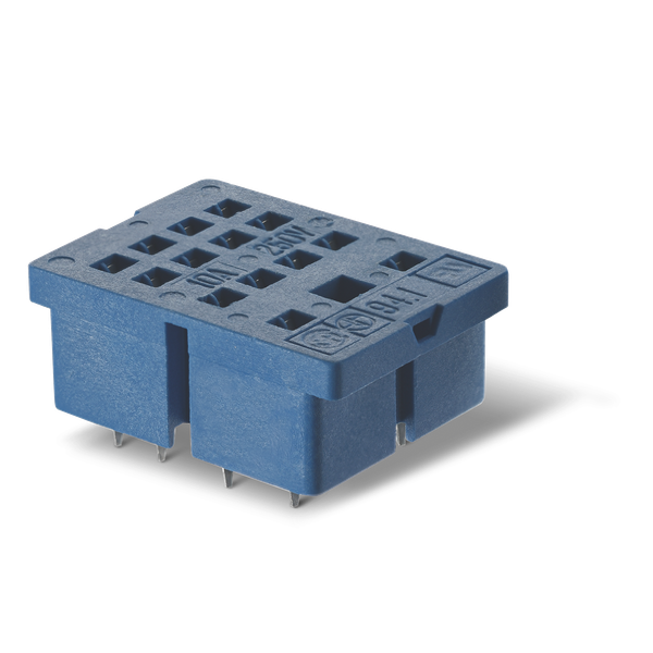 Socket for printed mounting of relays 55.33, 85.03 with a metal lock; 10A image 1