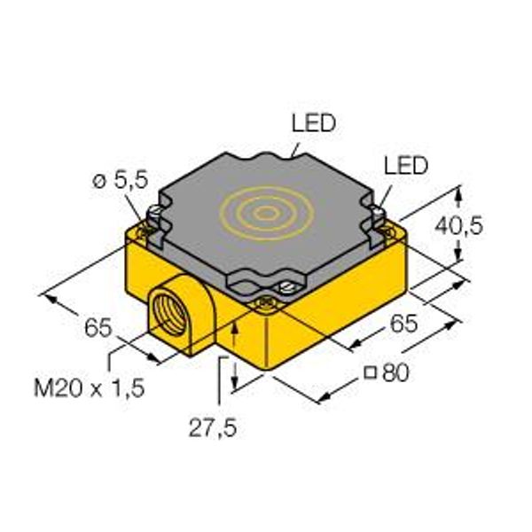 Inductive Sensor With Increased Temperature Range   NI40-CP80-VP4X2/S100 image 1