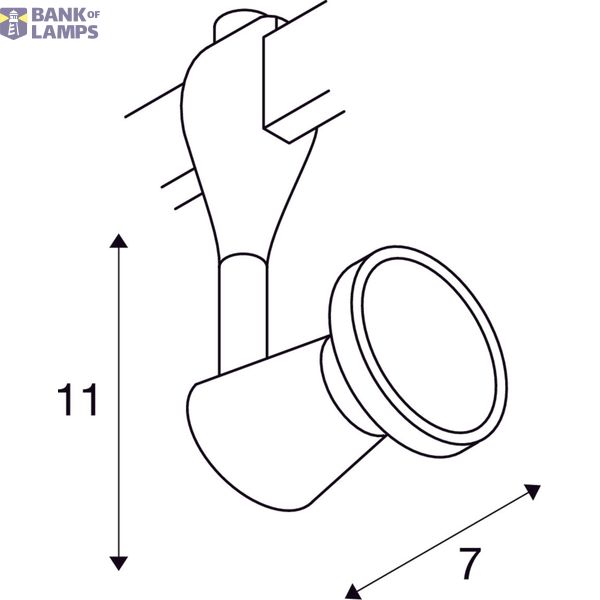 SIENA lamp head for EASYTEC II,GU10,max 75W,incl. deco ring image 3