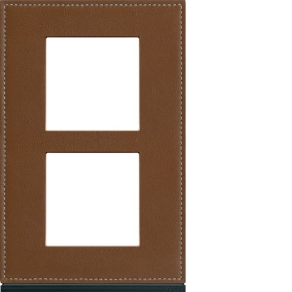 Plate gallery 2G V57mm coffee leather image 1