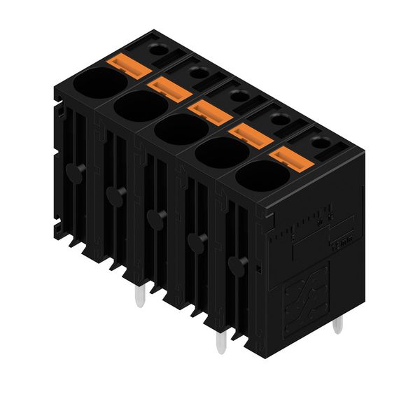 Printed circuit board terminals, 7.50 mm, Number of poles: 5, 180°, Solder pin length (l): 5 mm, tinned, black, PUSH IN without actuator, Clamping range, max. : 6 mm², Box image 3