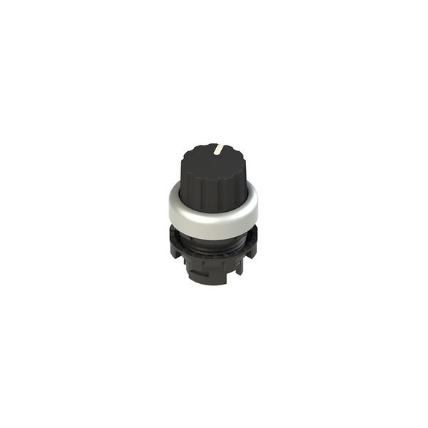 Knob selector, 2 positions black with marking image 2