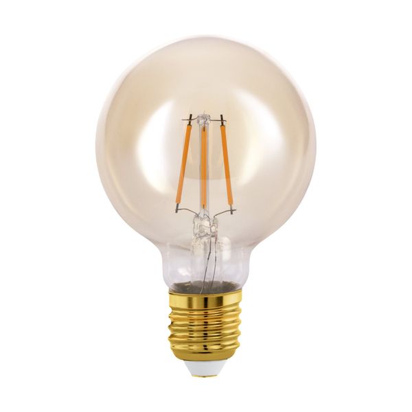 LM-E27-LED-FILAMENT AMBER GLOBE G80 5.5W/500lm 2200K dimm image 1