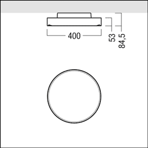ONDA2 LRO D400 LED1800-840 LDE WH - Circular luminaire image 2