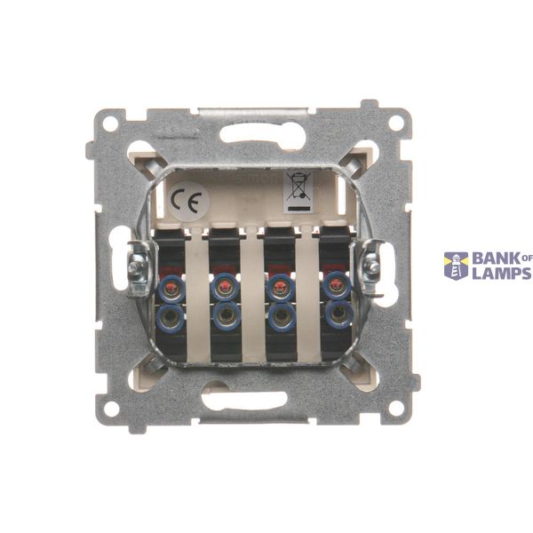 Double intermediate switch, (module), 10AX, quick connection, cream white/electro white image 1