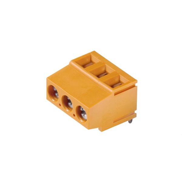 Printed circuit board terminals, 5.00 mm, Number of poles: 13, 180°, tinned, orange, Clamping yoke connection, Clamping range, max. : 2.5 mm², Box image 1