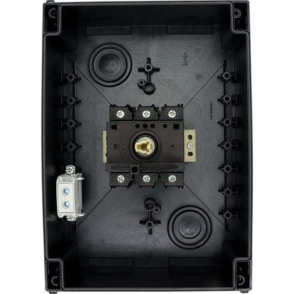 P3-100/I5/SVB-SW Main switch, P3, 100 A, surface mounting, 3 pole, STOP function, With black rotary handle and locking ring, Lockable in the 0 (Off) position image 54