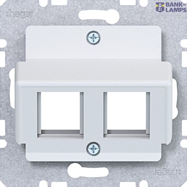Central plate 2-way, Krone, A.x/C.x/S.x/B.x/Q.x/K.x light white matte image 1