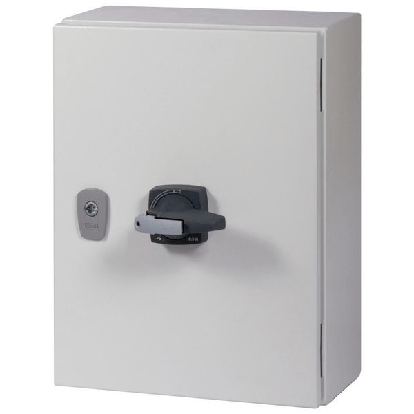 DMM-160/3/SE4/P-G Switch-disconnector, DMM, 160 A, 3 pole, STOP function, with grey knob, in steel enclosure image 5