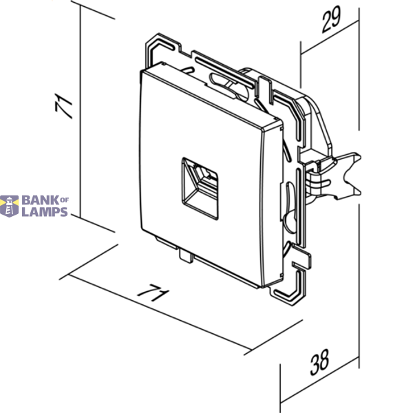 SOCKET TEL LT RJ11 6/4 AT XO 4417046 image 3