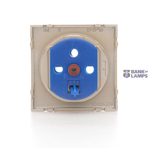 HDMI single socket, Gold matt, metalic image 1