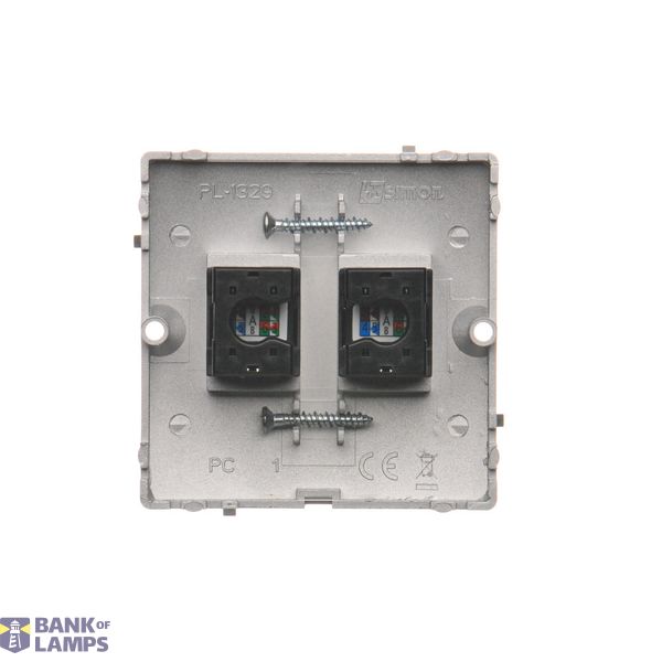 Rotary-push dimmer, Inox, metallized image 1