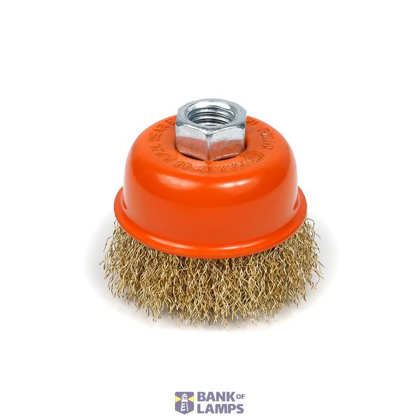 Cup brush M14 65mm for angle grinders M14 (crimped wire) image 1