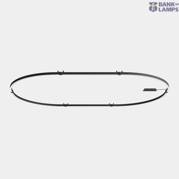 Lineal lighting system Apex Oval Surface 84W LED neutral-white 4000K CRI 90 ON-OFF Black IP20 8629lm image 1