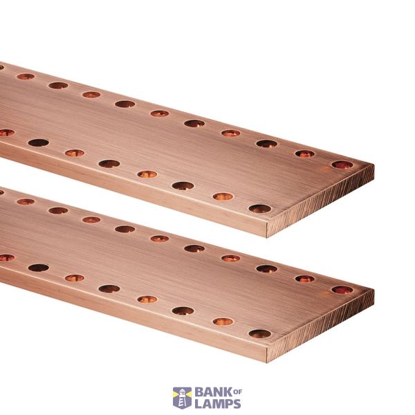 PAIR OF FLAT BUSBAR IN ELECTROLITIC CUPPER - 1600A 100X10MM L=1750MM FOR CVX 1600 image 3