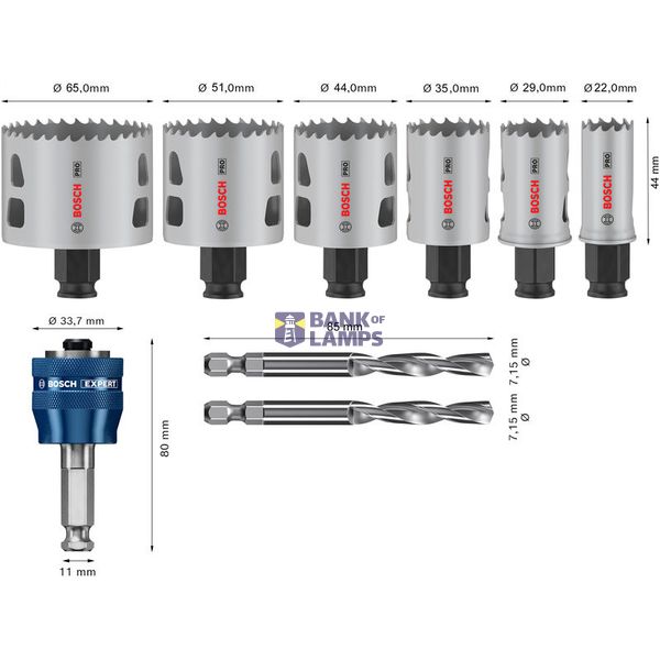 PRO Multi Material Power Change Plus Hole Saw Set - Transparent Case image 2