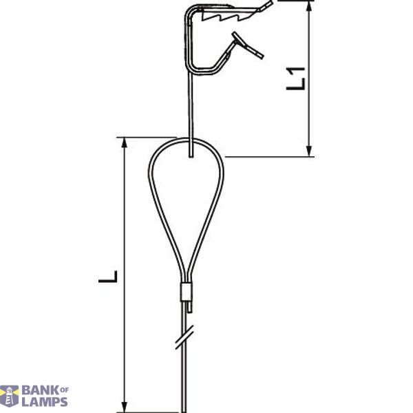 QWT TK 1 3M G Suspension wire with purlin fixin 1x3000mm image 2