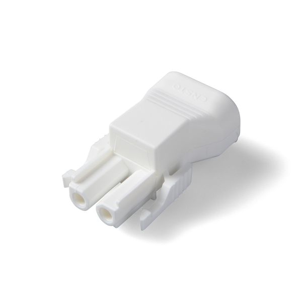 Coupler 2-p socket, str-rel, wht image 1