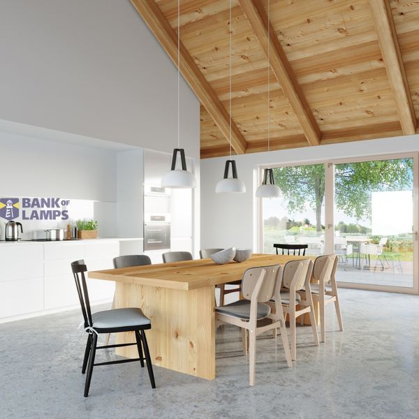 HANGING LAMP CASCO WHITE/BLACK E27 1X60W IP20 image 7