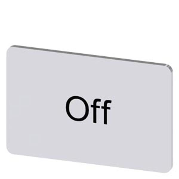 Labeling plate 17.5x27 mm, silver-colored label, labeling: Off image 1