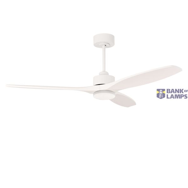 Fan Stem Evo ø1220mm White with White Blades White LED 2875 SW 3000-4000-5000K ON-OFF image 1