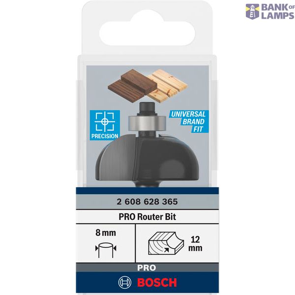 Cove bit, 8 mm, R1 12 mm, D 36.7 mm, L 16 mm, G 58 mm image 2