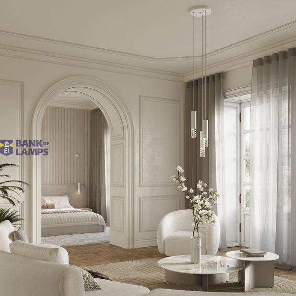 Pendant lamp LAMI 3L white image 5
