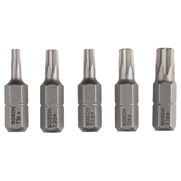 5-piece screwdriver bit set, Extra Hard version (Torx®) T 10; T 15; T 20; T 25; T 30; 25 mm image 1
