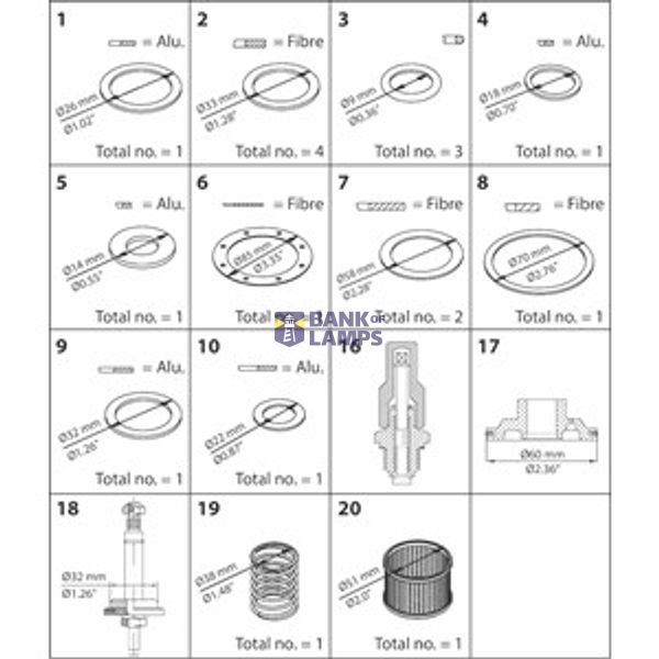 Overhaul kit, PM32 Std. cone image 1