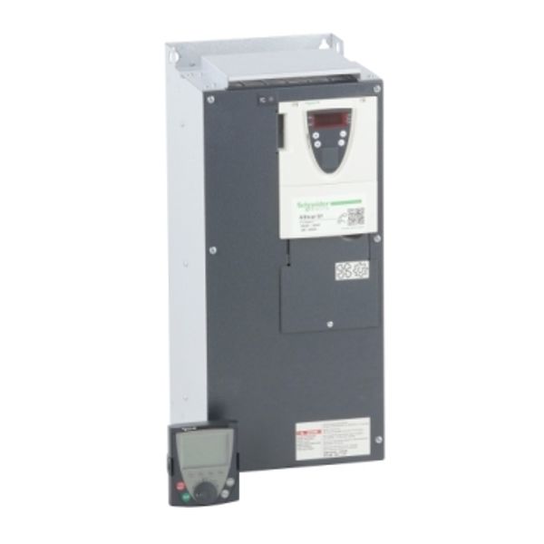 variable speed drive, ATV61, 40 HP, 380 to 480 V 3 phase, EMC IP20 with graphic terminal image 1