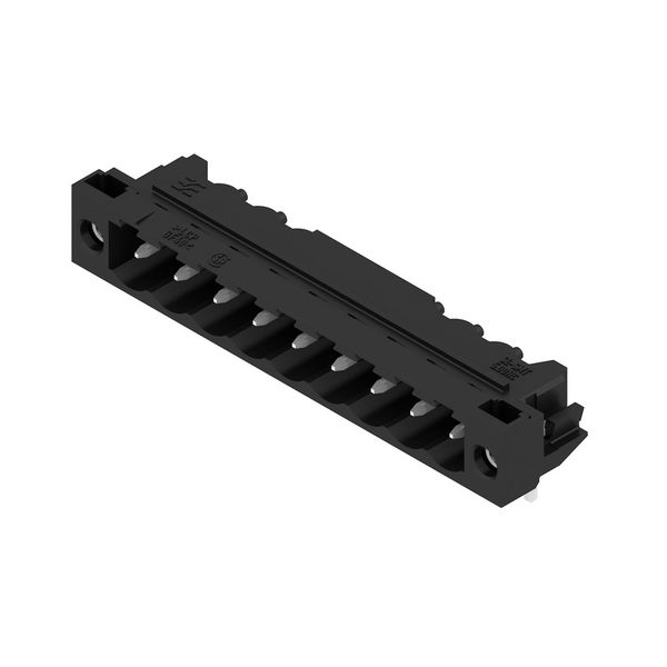 PCB plug-in connector, male header, Solder flange, THT/THR solder connection, 5.00 mm, Number of poles: 9, 90°, Solder pin length (l): 3.2 mm, tinned, black, Box image 2
