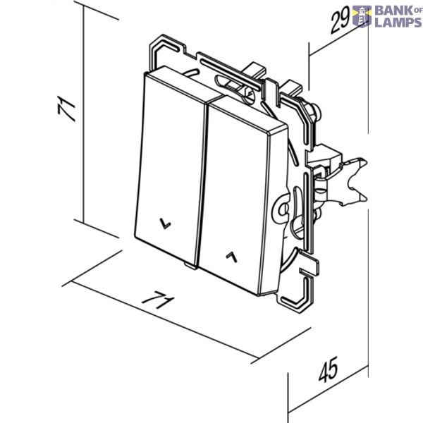 PUSH BUTTON SHUTTERS 10A 250V~ AT NT 09 XO 4415037 image 3